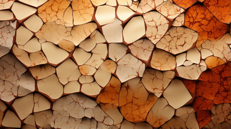 The fragmented beauty of a shattered facade, hinting at the depth and chaos beneath the surfaceの素材