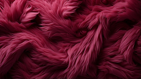 The vibrant magenta fibers of the pink fur intertwine in a wild and fluid dance, evoking feelings of passion and boldness in a sea of softness and femininityの素材