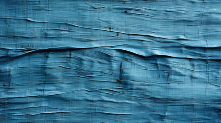 A vibrant and chaotic depiction of the ever-changing and unpredictable forces of nature captured in the folds of a simple blue tarpの素材