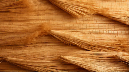 A rustic glimpse into the wild beauty of nature, captured in a close-up of a wooden strawの素材