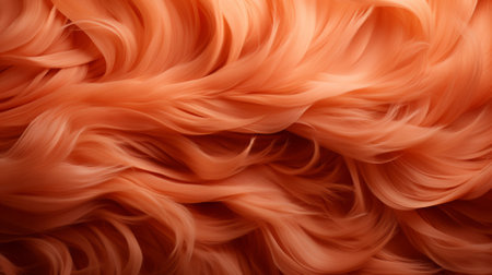 Bold and vibrant, a peachy mane bursts with feminine energy, inviting you to embrace your wild sideの素材