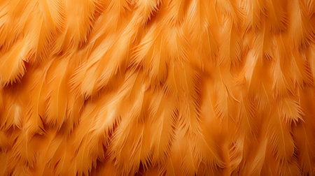Vibrant orange feathers create a mesmerizing pattern, evoking a sense of untamed beauty and captivating wildnessの素材