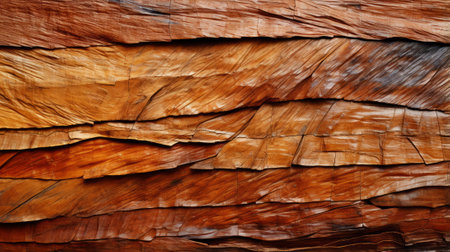 A rugged, organic canvas of time and nature, showcasing the intricate details of a weathered wood surface surrounded by the raw power of a sandstone canyonの素材
