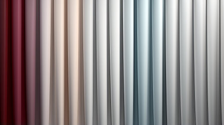 Vibrant lines of abstract art dance across a curtain, drawing the viewer into a world of imagination and wonderの素材