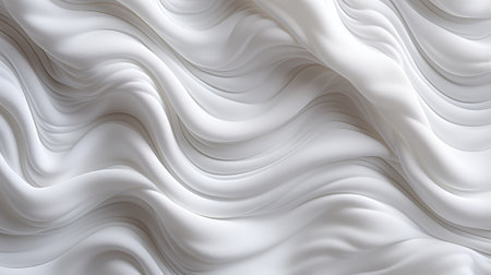 An ethereal masterpiece of intertwined strokes on a blank canvas, evoking a sense of fluidity and depth in an abstract fabric designの素材