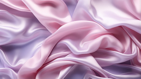 A luxurious lilac satin fabric with a silky smooth texture, perfect for creating elegant and stylish clothing piecesの素材