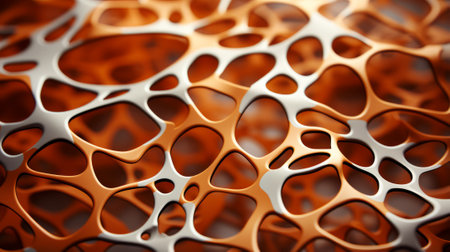 A mesmerizing pattern emerges in this abstract close-up of a structure, captivating the viewer with its intricate details and hinting at the hidden beauty within the mundaneの素材