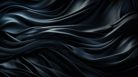 A mesmerizing piece of art, showcasing the fluidity and depth of emotions through intricate abstract folds on a fabric as dark as the mysteries it holdsの素材
