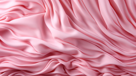 A delicate satin dress in shades of lilac and peach, adorned with elegant folds of pink fabric, exuding femininity and graceの素材