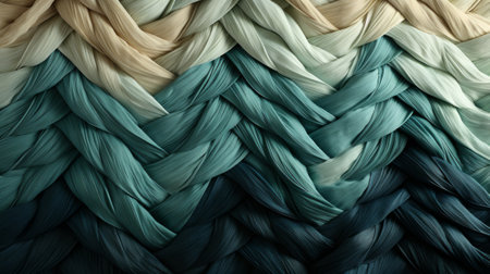 A tightly woven braid of textured fibers resembles a strong rope, evoking feelings of durability and craftsmanshipの素材