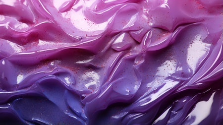 The vibrant hues of magenta and lilac dance together in a mesmerizing display, reminiscent of a blooming cabbage flower in a sea of purple and pink liquidの素材