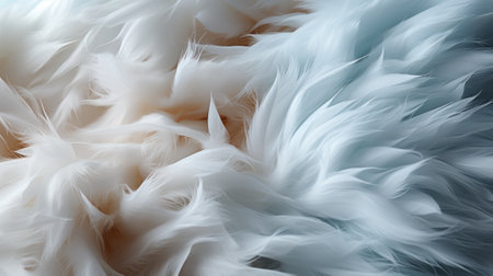 A mesmerizing display of intricate patterns and soft textures, captured in a stunning close-up of feathersの素材
