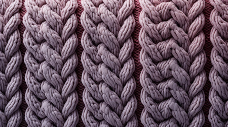 A cozy and intricate rope of soft fibers, woven together to create a warm and comforting blanketの素材