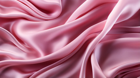 A luxurious lilac silk satin fabric, delicately draped and waiting to be transformed into a stunning piece of clothingの素材