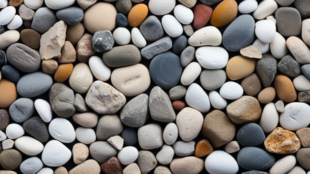A vibrant collection of natural building materials scattered across the outdoor ground, embodying the rugged beauty and enduring strength of nature's rocks and stonesの素材