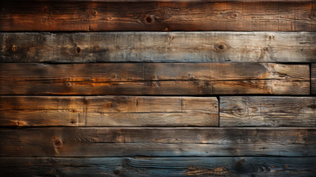 A vibrant patchwork of wooden planks in various shades and grains creates a rustic yet modern aestheticの素材