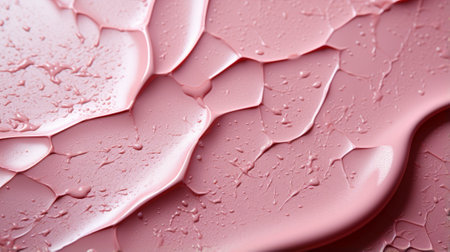 A heart-shaped peach on a vibrant pink surface evokes feelings of sweetness and loveの素材