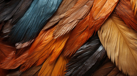 Nature's intricate design captured in a wooden canvas, showcasing the delicate beauty of feathersの素材