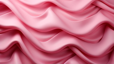 A soft lilac and pink fabric cascades in elegant, wavy folds, evoking a sense of femininity and graceの素材