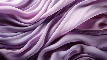 Mesmerizing swirls of lilac and violet dance across a sea of rich purple fabric, inviting you to get lost in its abstract beautyの素材