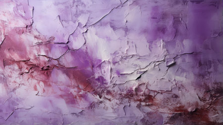 A mesmerizing abstract painting featuring a blend of purple and white hues, evoking feelings of serenity and tranquility with its delicate lilac strokes and vibrant violet accentsの素材