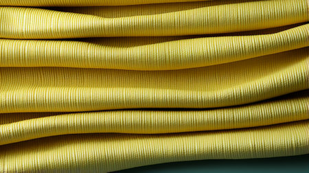 A vibrant burst of sunshine captured in a delicate weave of golden threadsの素材