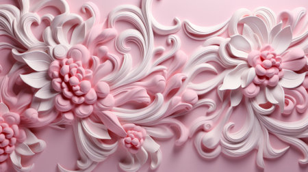 Delicate petals adorn a sweet birthday treat, with shades of pink and lilac creating a beautiful floral designの素材