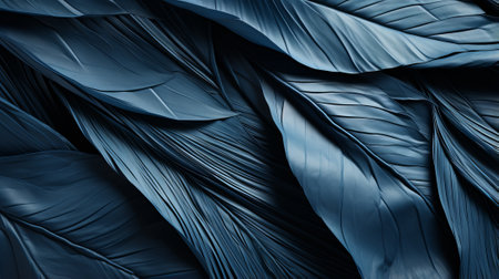 An ethereal abstract of a delicate blue feather, drawing the eye in with its intricate patterns and hinting at the fragility of natureの素材
