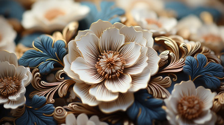 A delicate bloom emerges, showcasing the intricate details of nature's artistryの素材
