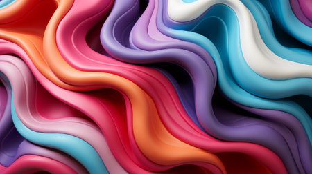 An explosion of vibrant hues dance across a canvas, capturing the essence of abstract art with lilac undertones and intricate fractal designsの素材