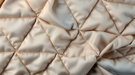 Vibrant fabrics intricately woven together in a mesmerizing pattern, creating a cozy and comforting quilt that exudes warmth and nostalgia indoorsの素材