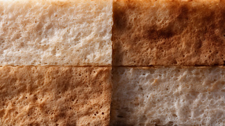 Indulge in the warm, comforting embrace of a toasted brown square, a staple of sustenance and simplicityの素材