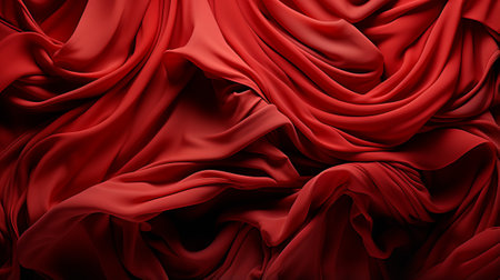 A deep maroon fabric gracefully cascades over a vibrant red backdrop, exuding elegance and intensityの素材