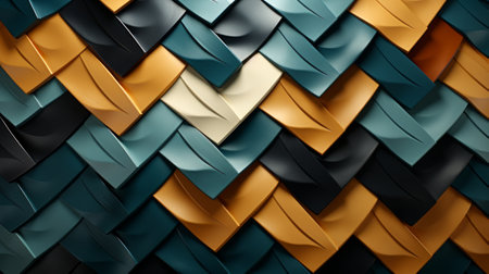Vibrant hues and intricate patterns intertwine in an abstract masterpiece, adorning the wall with a burst of color and creative designの素材