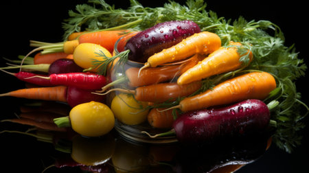 An abundant bowl of vibrant vegetables, bursting with nutrition and local flavor, perfect for a plant-based diet or as a colorful addition to any mealの素材