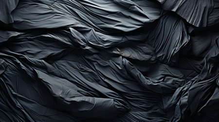 A striking monochrome fabric reveals intricate patterns and textures, inviting viewers to appreciate the beauty and depth of simplicityの素材