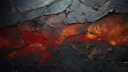 A rugged terrain captured in a single shot, showcasing the intricate patterns and textures of a stoic rock, inviting viewers to explore the beauty of abstract art in natureの素材