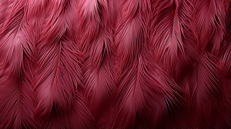 A fiery red feather from a calliandra tree captures the delicate beauty of nature up closeの素材