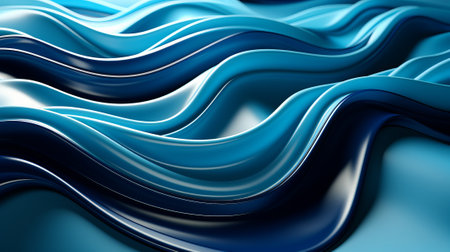 An electrifying masterpiece of swirling blue and teal waves, evoking a sense of abstract serenity and artistic wonderの素材
