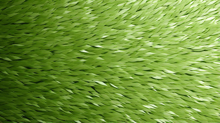 A vibrant green leaf, drenched in rain, reflects the abstract beauty of nature's resilience and growthの素材