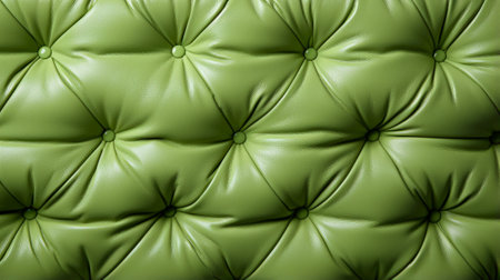 A vibrant burst of color and comfort, the plush green leather sofa beckons for a cozy indoor retreatの素材