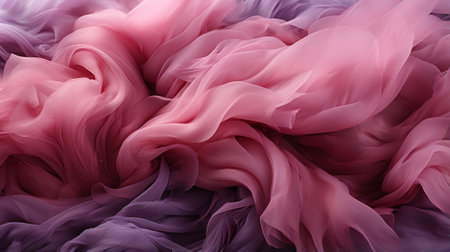 Vibrant blooms of lilac and peach dance upon a soft canvas of pink and purple, evoking a sense of delicate beauty and whimsical femininityの素材
