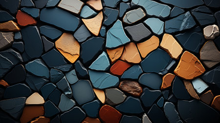 The intricate patterns of the stone wall evoke a sense of ancient artistry, its rough edges and weathered surface telling a story of resilience and timelessnessの素材