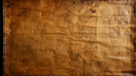 A textured brown paper adorned with speckled spots hangs against a beige wall, evoking a rustic and earthy aestheticの素材