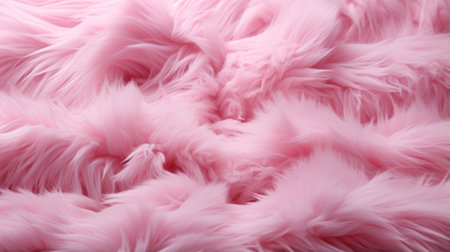 A fluffy pink coat, once a symbol of glamour and luxury, now serves as a reminder of the innocent creatures who were sacrificed for fashionの素材