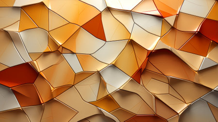 A vibrant display of folded origami patterns, carefully crafted from colorful art paper and construction paper, adorning a textured wall in a stunning tribute to the creative artsの素材