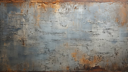 A forgotten message etched in faded ink on a corroded metal slab, its warm brown hues telling a tale of time's unyielding graspの素材