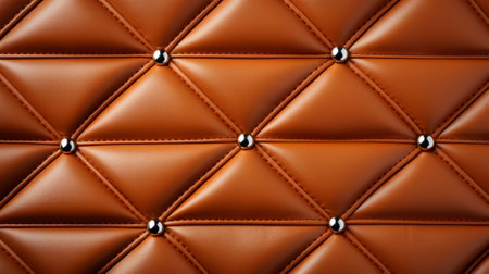 The intricate pattern on the tan leather chair invites you to sink into its rich brown hue, promising comfort and style in any indoor spaceの素材