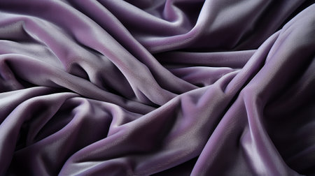 A flowing lilac fabric with intricate folds adds a touch of elegance and softness to any clothing pieceの素材