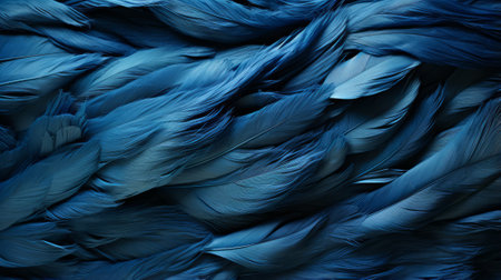 Vibrant blue feathers dance in an abstract symphony, showcasing the beauty and intricacy of nature's artの素材